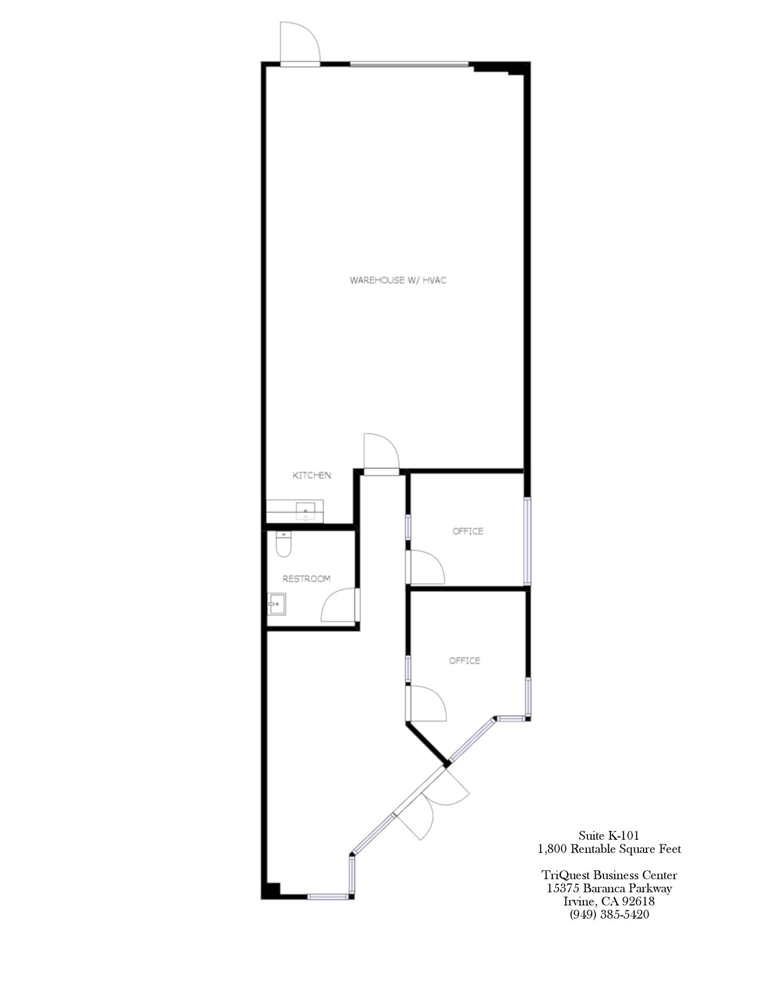 15375 Barranca Pky, Irvine, CA à louer Plan d’étage– Image 1 sur 1