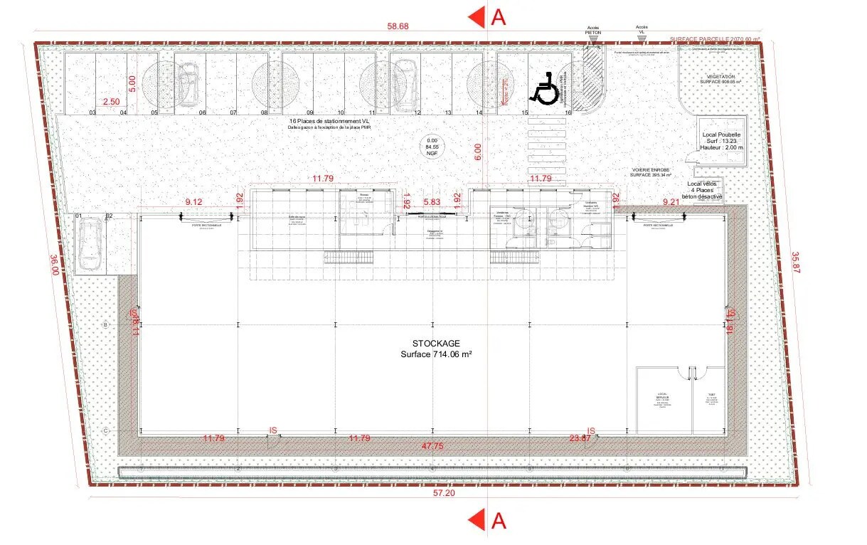 Local d’activités dans Ennery à louer Plan d’étage– Image 1 sur 2