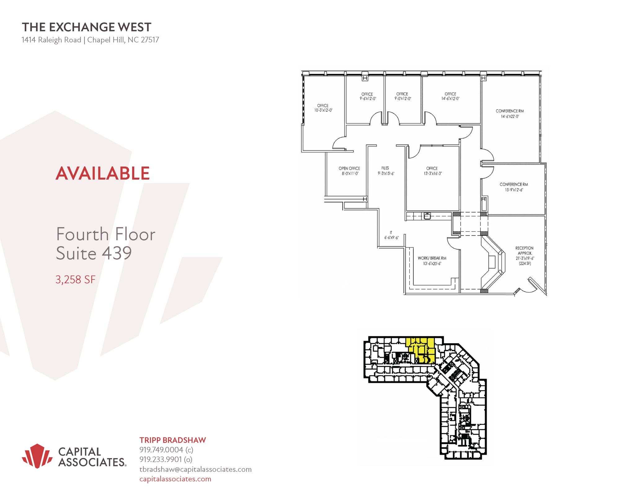 1414 Raleigh Rd, Chapel Hill, NC à louer Plan d’étage– Image 1 sur 1