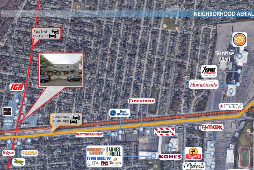 1001-1007 Park Blvd, Massapequa Park, NY à vendre - Aérien – Image 3 sur 7