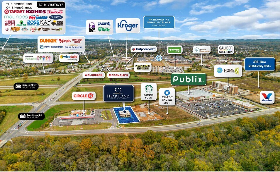 1005 Jim Warren Pky, Spring Hill, TN à vendre - Photo principale – Image 1 sur 3
