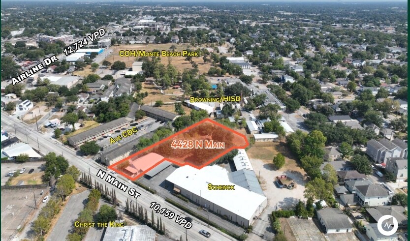 4428 N Main St, Houston, TX à vendre - Aérien – Image 2 sur 2