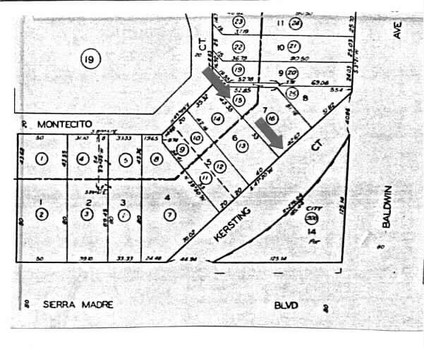 5-11 Kersting Ct, Sierra Madre, CA à louer - Plan cadastral – Image 2 sur 6