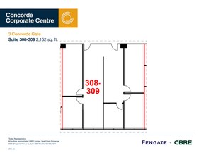 3 Concorde Gate, Toronto, ON à louer Plan d’étage– Image 1 sur 1