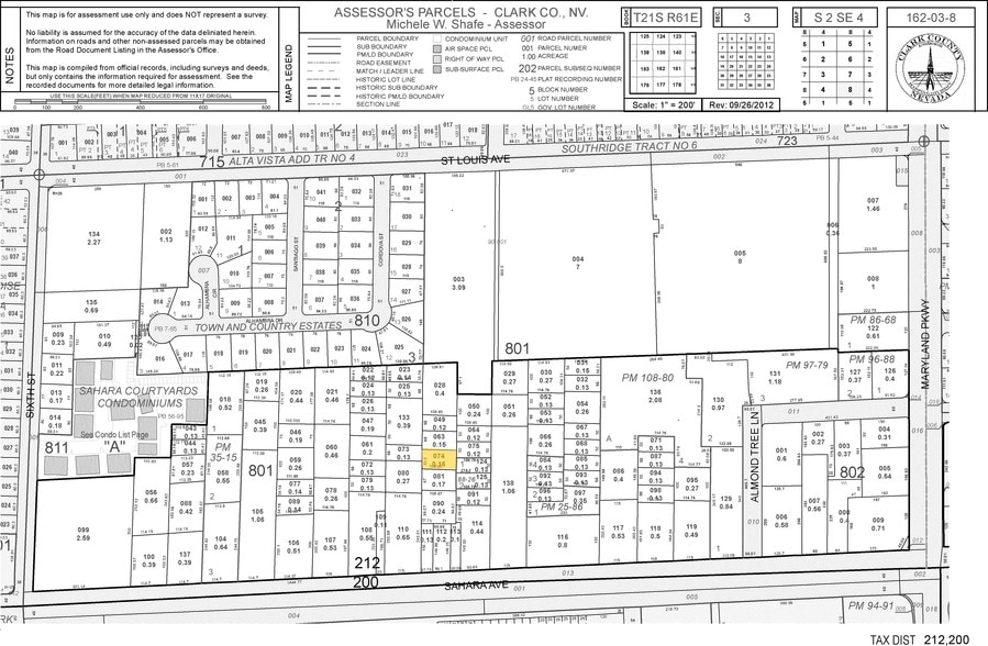 914 E Sahara Ave, Las Vegas, NV à louer - Plan cadastral – Image 3 sur 3