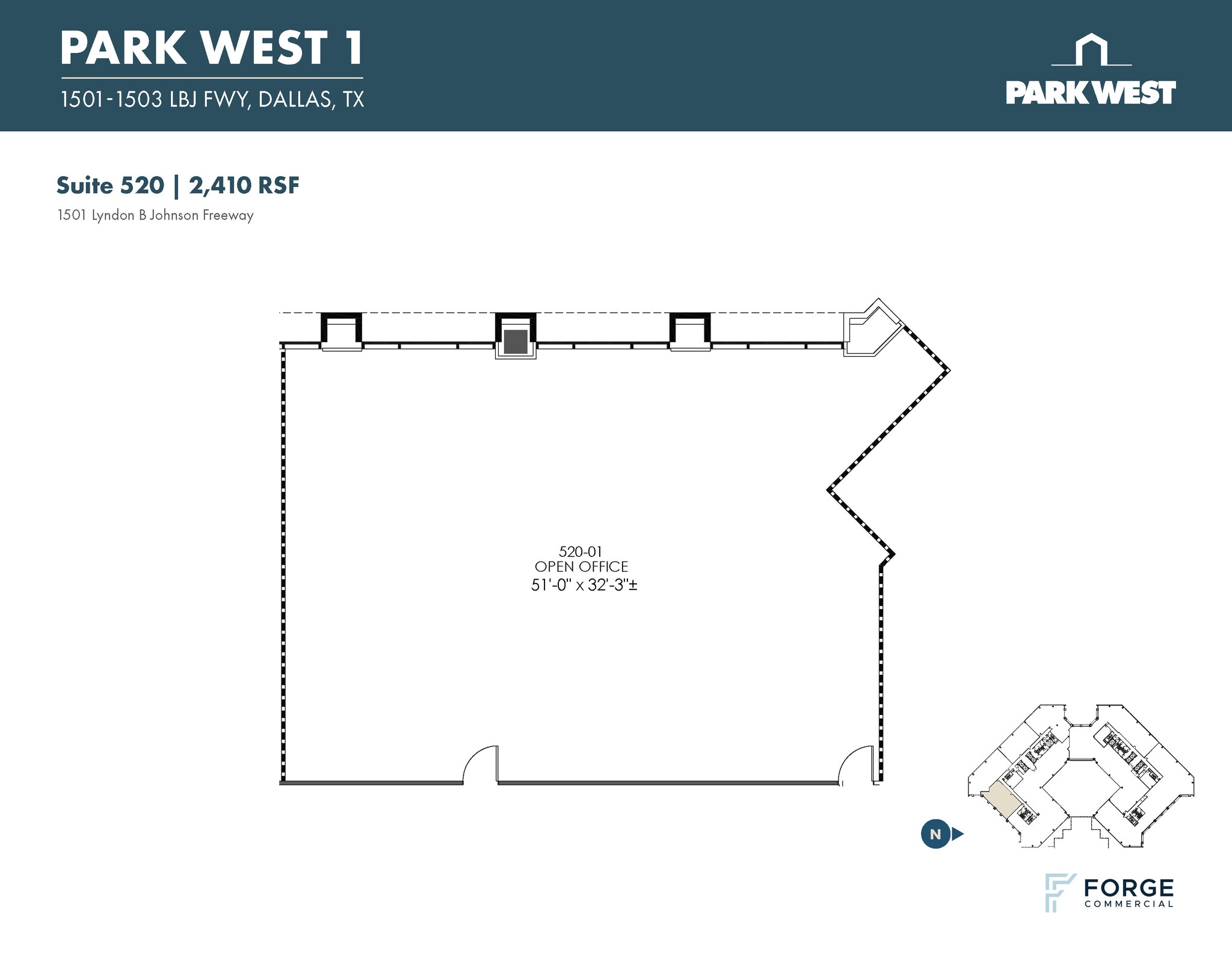 1501-1507 Lyndon B Johnson Fwy, Dallas, TX à louer Plan d’étage– Image 1 sur 3