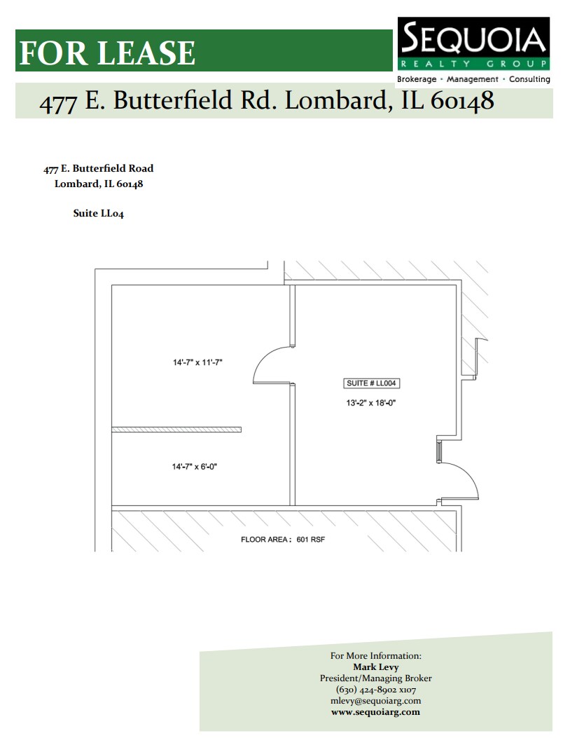 477 E Butterfield Rd, Lombard, IL à louer Plan d’étage– Image 1 sur 1