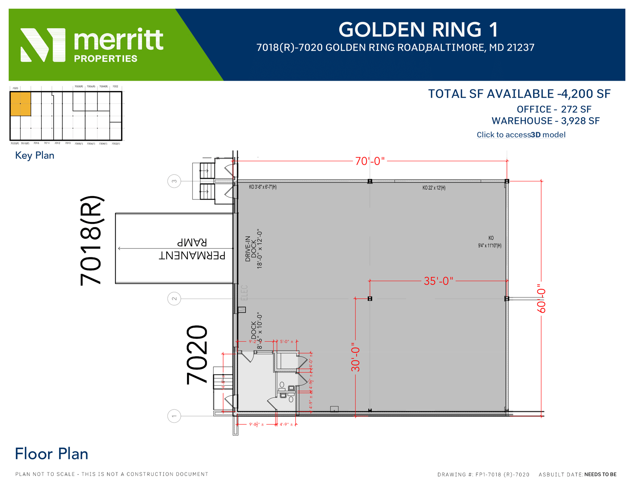 7090 Golden Ring Rd, Rosedale, MD à louer Plan d’étage– Image 1 sur 1