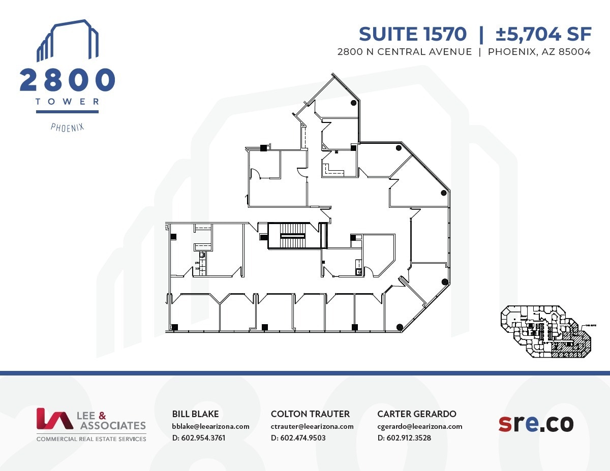 2800 N Central Ave, Phoenix, AZ à louer Plan d’étage– Image 1 sur 1
