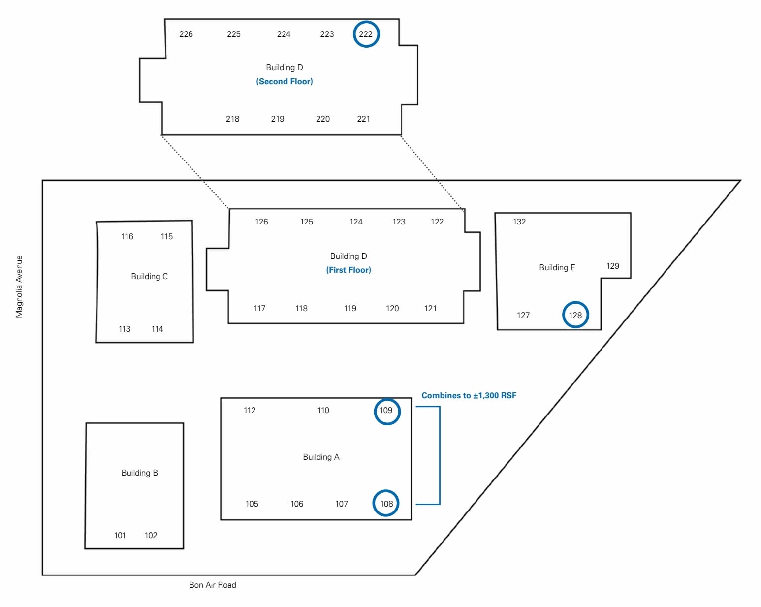 5 Bon Air Rd, Larkspur, CA à louer Plan d’étage– Image 1 sur 1