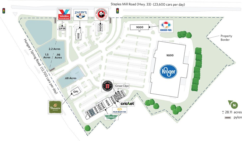 9050 Staples Mill Rd, Richmond, VA à louer - Plan de site – Image 2 sur 11