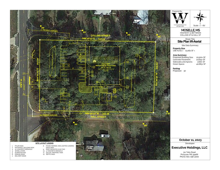 3030 US-11 Hwy, Moselle, MS à vendre - Plan de site – Image 2 sur 2
