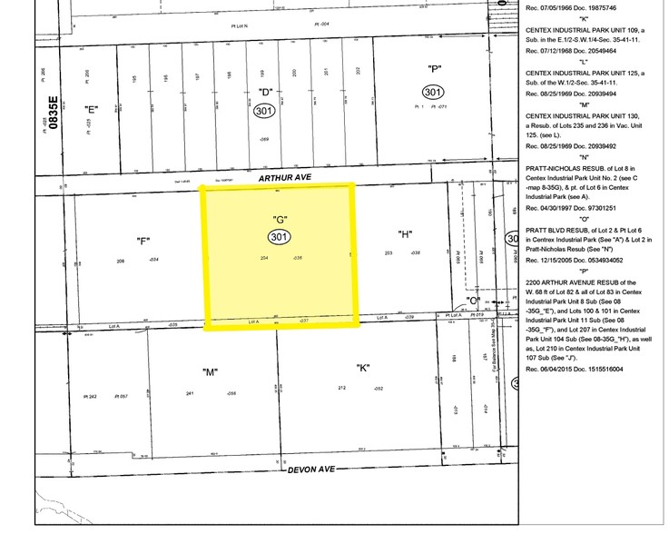 2001 Arthur Ave, Elk Grove Village, IL à louer - Plan cadastral – Image 2 sur 4