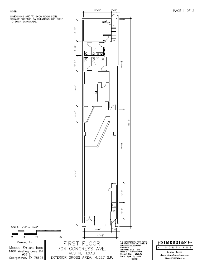 704 Congress Ave, Austin, TX à louer Plan d’étage– Image 1 sur 1