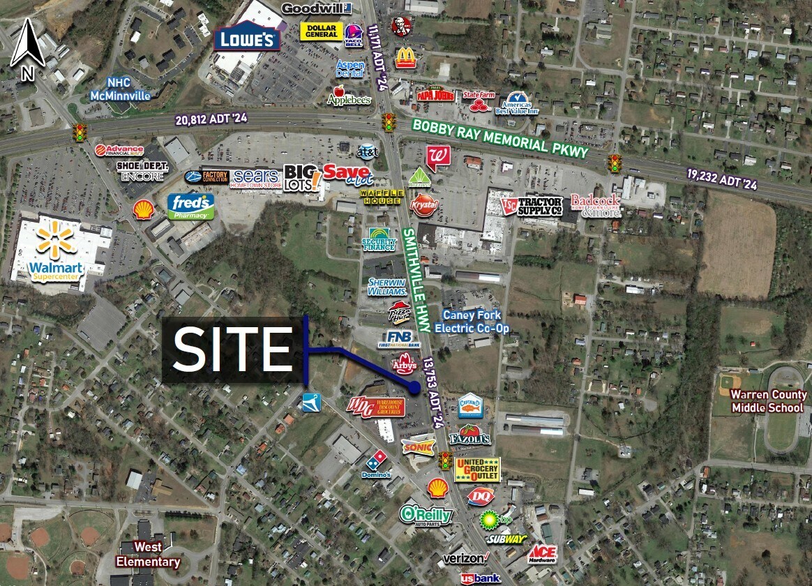 835 Smithville Hwy, McMinnville, TN à louer Photo de l’immeuble– Image 1 sur 5