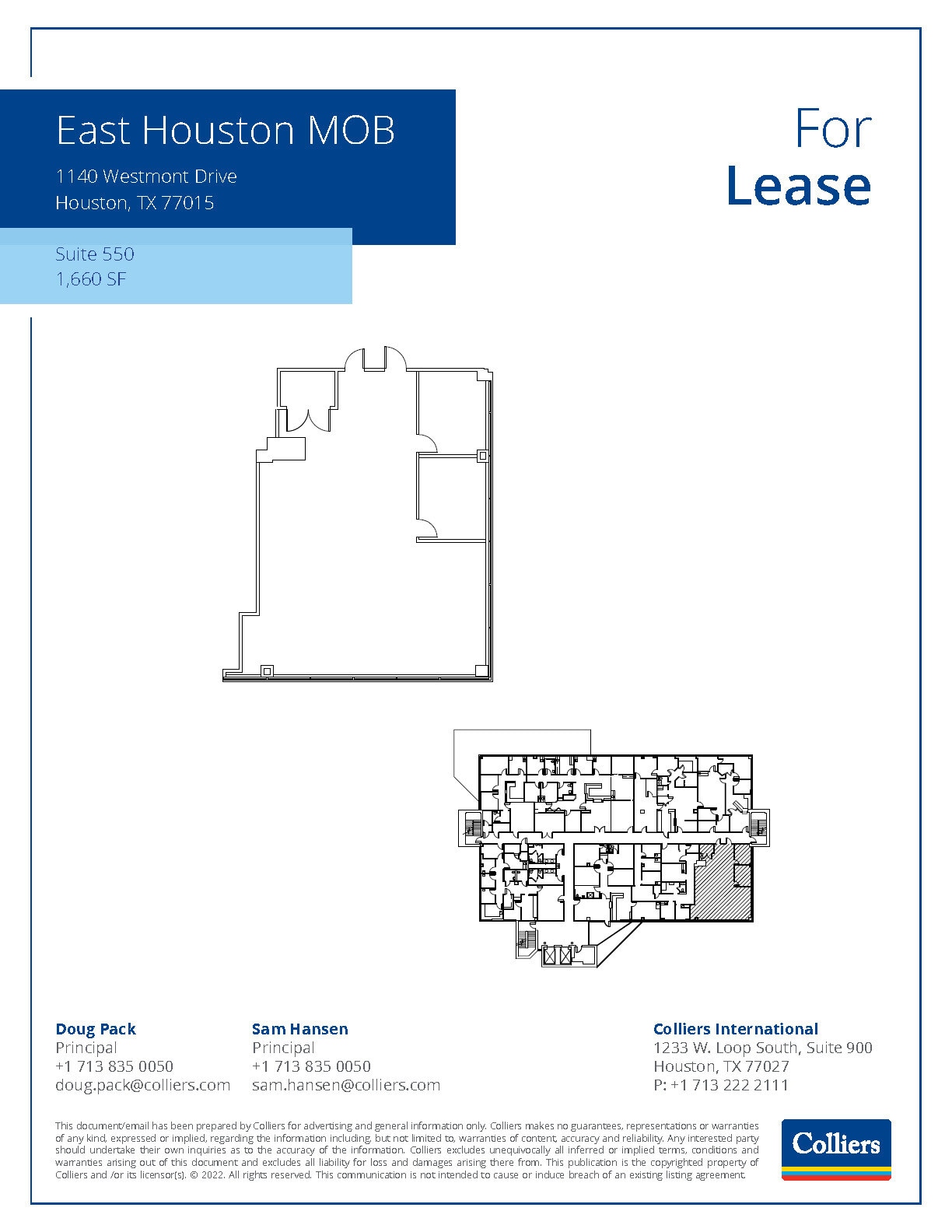 1140 Westmont Dr, Houston, TX à louer Plan d’étage– Image 1 sur 1