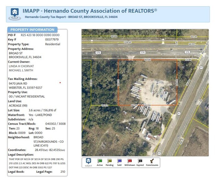 1219 Broad St, Brooksville, FL à vendre - Aérien – Image 2 sur 2