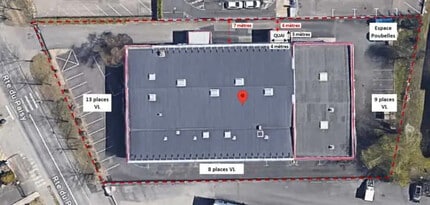 Dardilly - VUE AÉRIENNE vue de carte