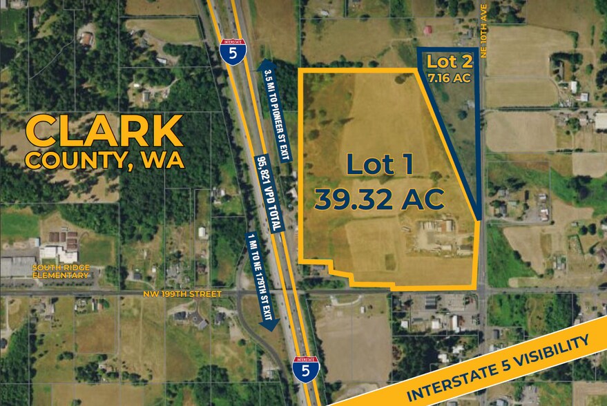 Ridgefield I-5 Business Park Land portefeuille de 2 biens à vendre sur LoopNet.fr - Aérien – Image 1 sur 1