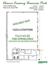 13203 Stafford Rd, Missouri City, TX à louer Plan d’étage– Image 1 sur 1