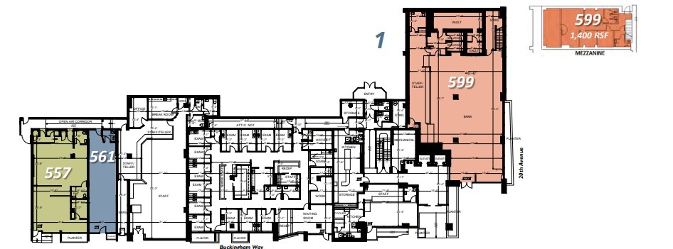 557-599 Buckingham Way, San Francisco, CA à louer Plan d’étage– Image 1 sur 1