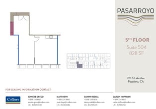 225 S Lake Ave, Pasadena, CA à louer Plan d’étage– Image 1 sur 1