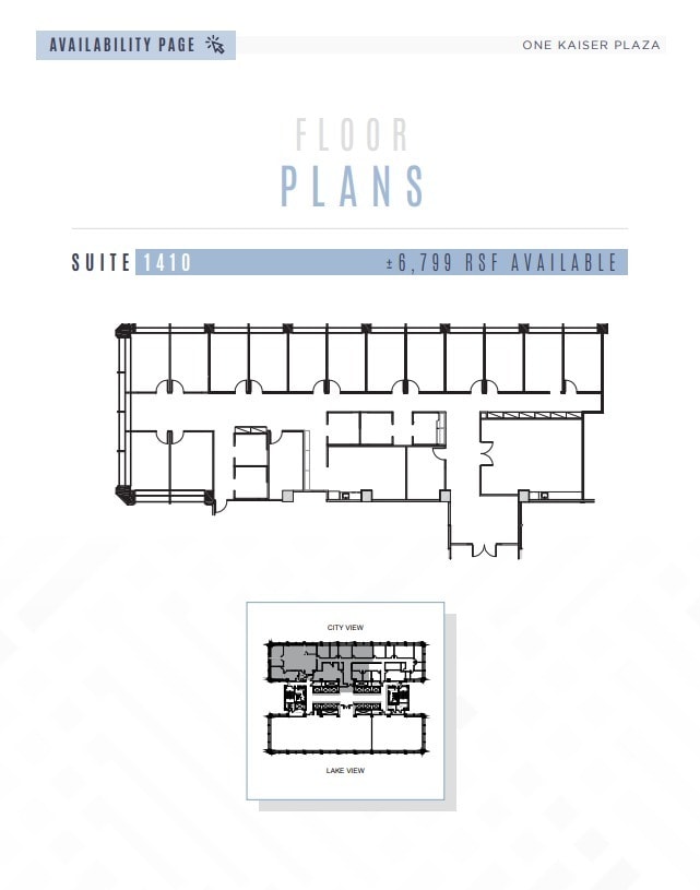 1 Kaiser Plz, Oakland, CA à louer Plan d’étage– Image 1 sur 20