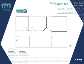 1232 E Broadway Rd, Tempe, AZ à louer Plan d’étage– Image 1 sur 1