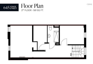645 Yonge St, Toronto, ON à louer Plan d’étage– Image 1 sur 5