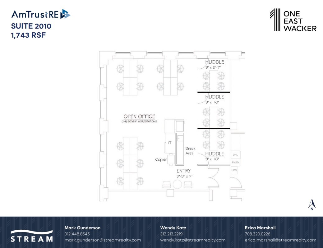 1 E Wacker Dr, Chicago, IL à louer Plan d’étage– Image 1 sur 1