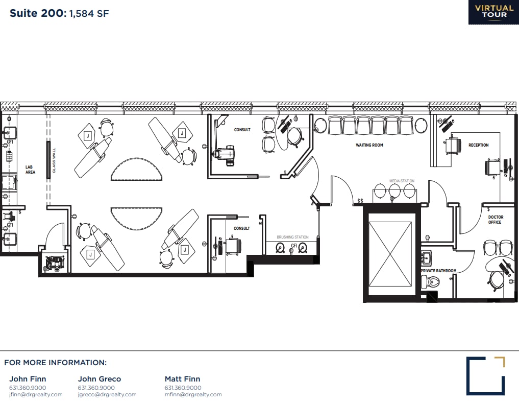 180 E Main St, Smithtown, NY à louer Plan d’étage– Image 1 sur 1