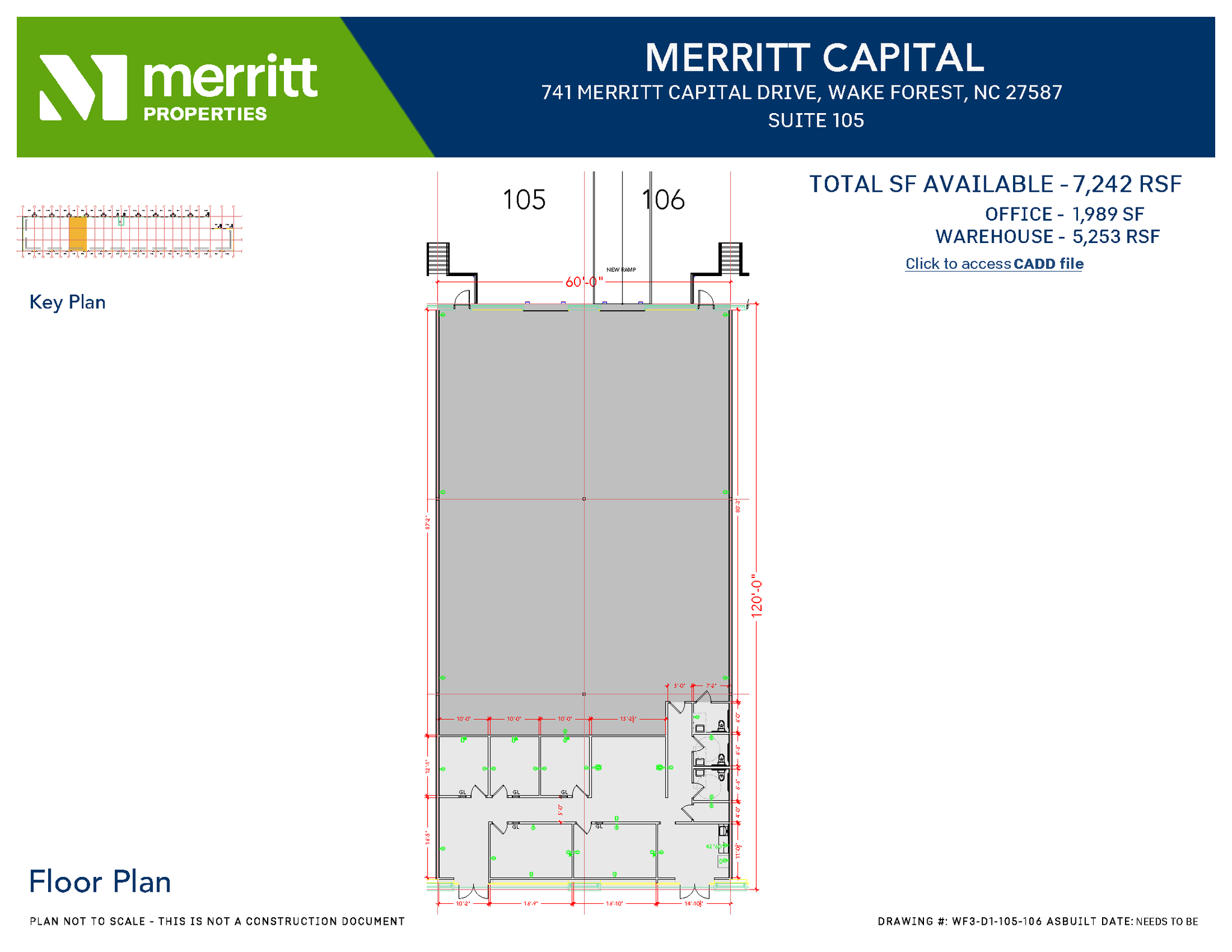 741 Merritt Capital Dr, Wake Forest, NC à louer Plan d’étage– Image 1 sur 1