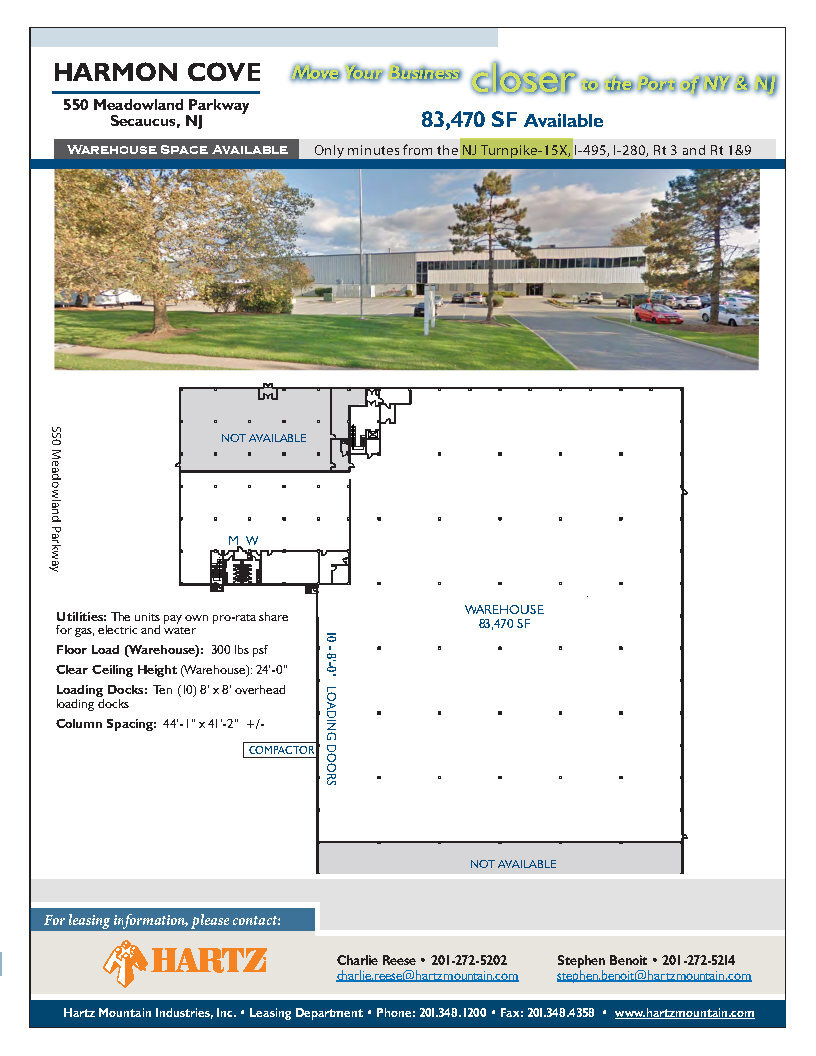 550 Meadowlands Pky, Secaucus, NJ à louer Plan d’étage– Image 1 sur 1