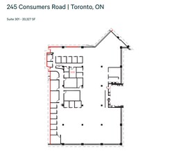 245 Consumers Rd, Toronto, ON à louer Plan d’étage– Image 1 sur 1