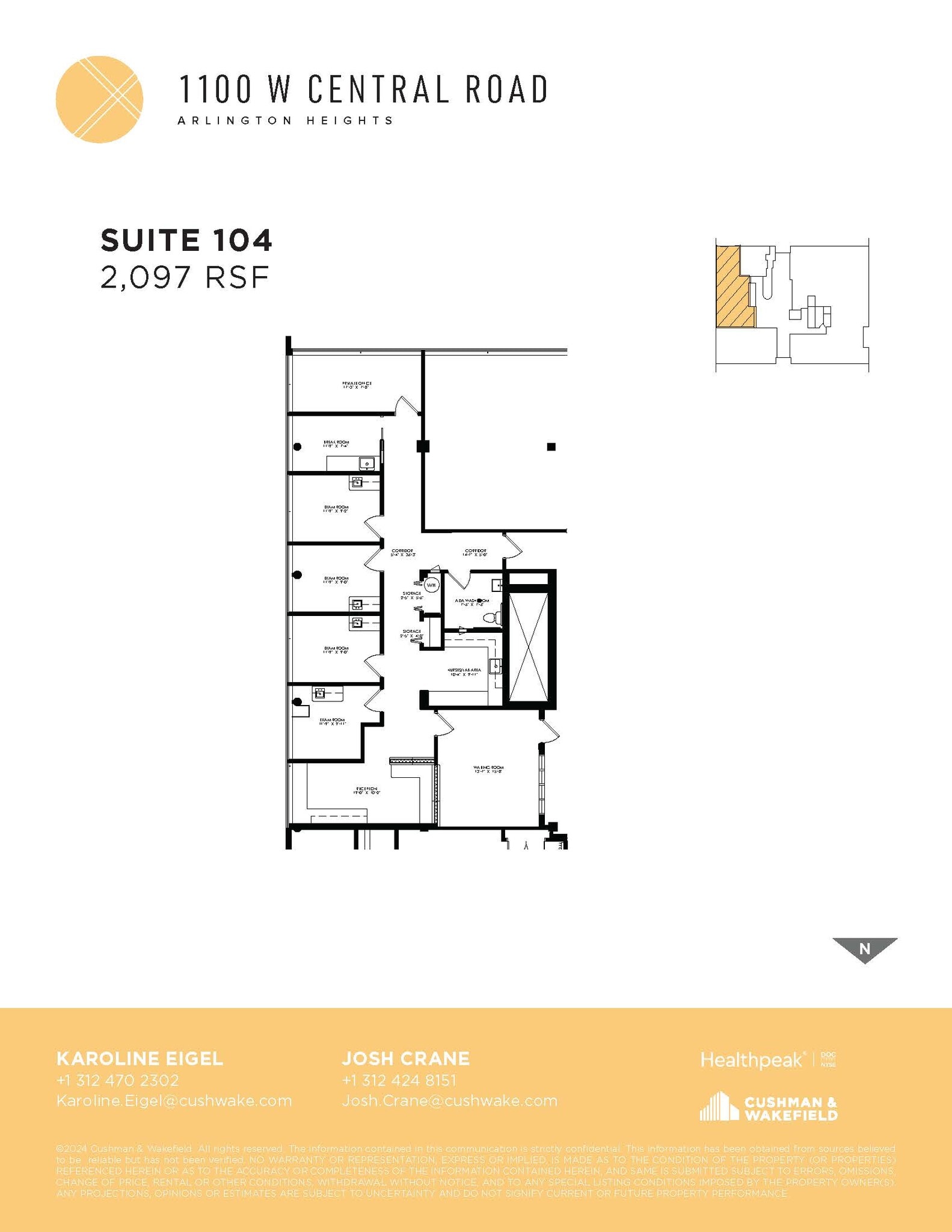 1100 W Central Rd, Arlington Heights, IL à louer Plan d’étage– Image 1 sur 1