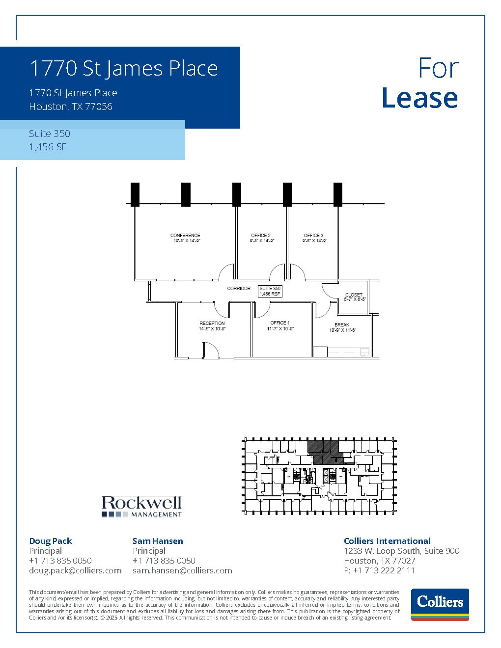 1770 St James Pl, Houston, TX à louer Plan d’étage– Image 1 sur 1