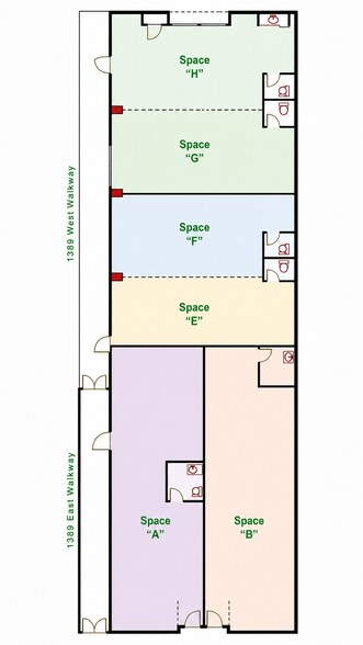 1389 N Main St, Walnut Creek, CA à louer - Plan d’étage – Image 2 sur 2