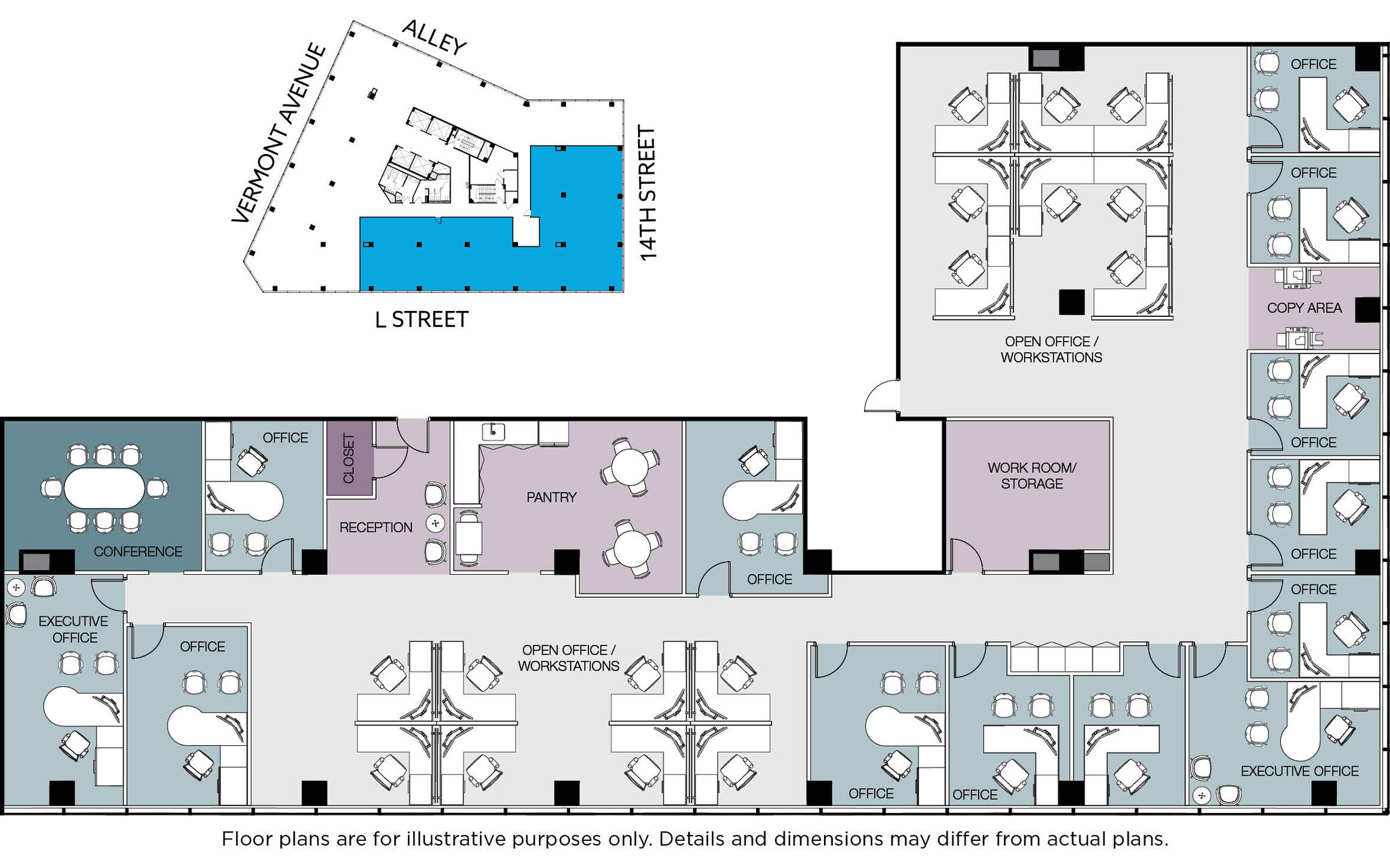1101 Vermont Ave NW, Washington, DC à louer Plan d’étage– Image 1 sur 1