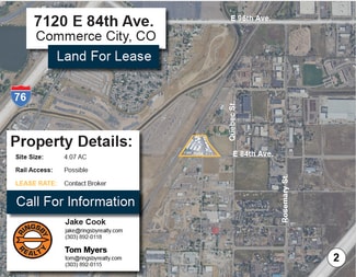 Plus de détails pour 7120 E 84th Ave, Commerce City, CO - Terrain à louer