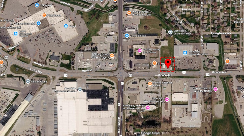 1200 W Omaha Ave, Norfolk, NE à louer - Aérien – Image 2 sur 2