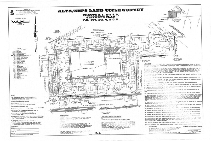 1601-1605 W Oakland Park Blvd, Oakland Park, FL à louer - Plan de site – Image 2 sur 16