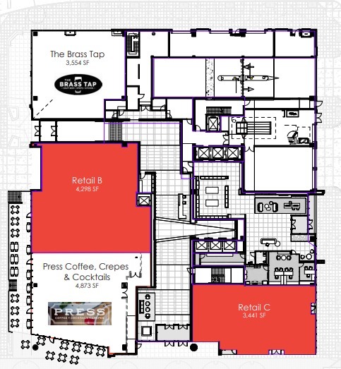 400 Hillsborough St, Raleigh, NC à louer Plan d’étage– Image 1 sur 1