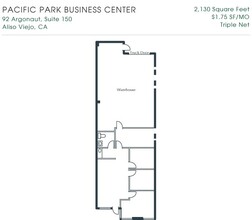 92 Argonaut, Aliso Viejo, CA à louer Plan d’étage– Image 1 sur 1