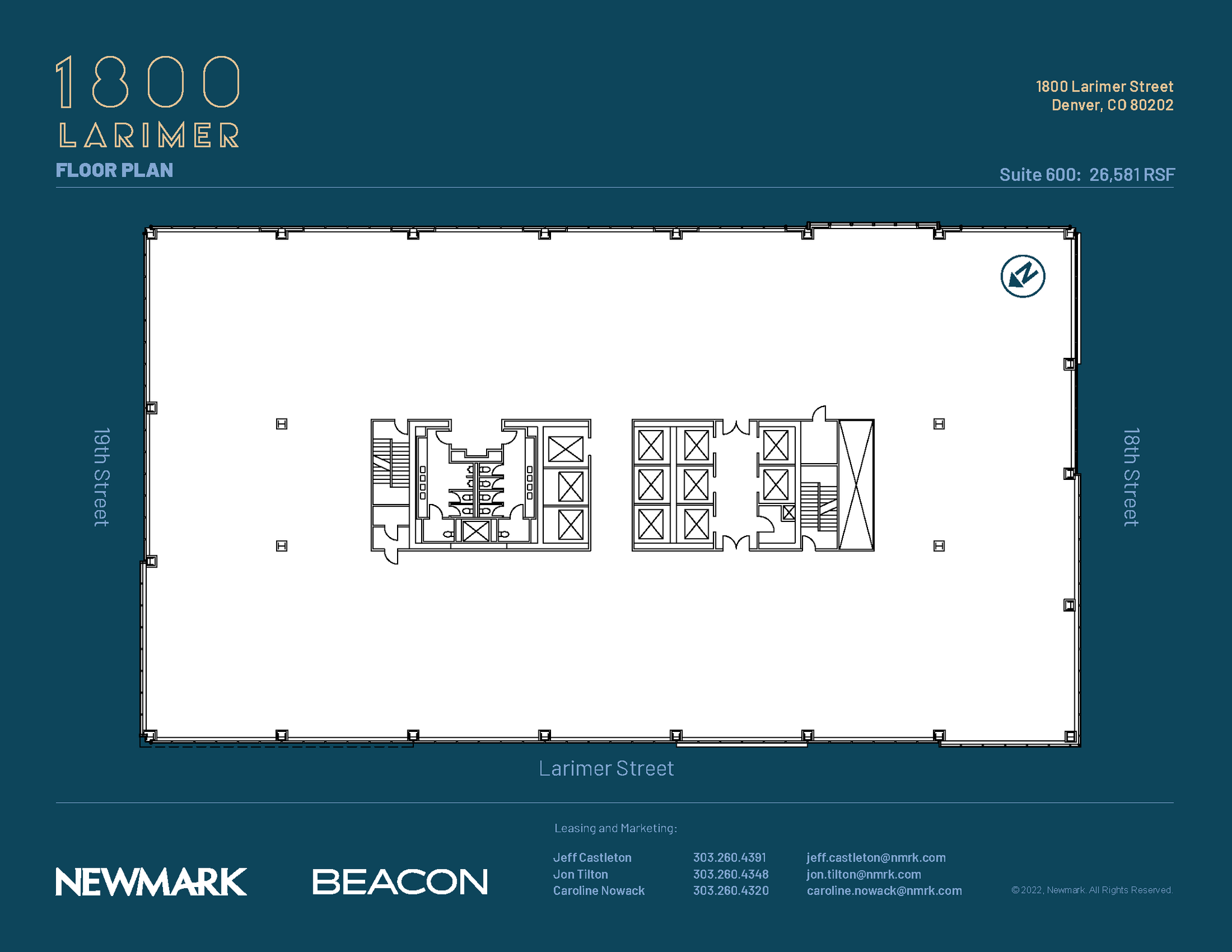 1800 Larimer St, Denver, CO à louer Plan d’étage– Image 1 sur 1