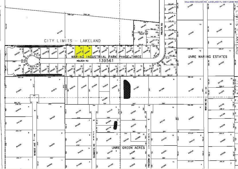 4403 Holden Rd, Lakeland, FL à louer - Plan cadastral – Image 3 sur 10