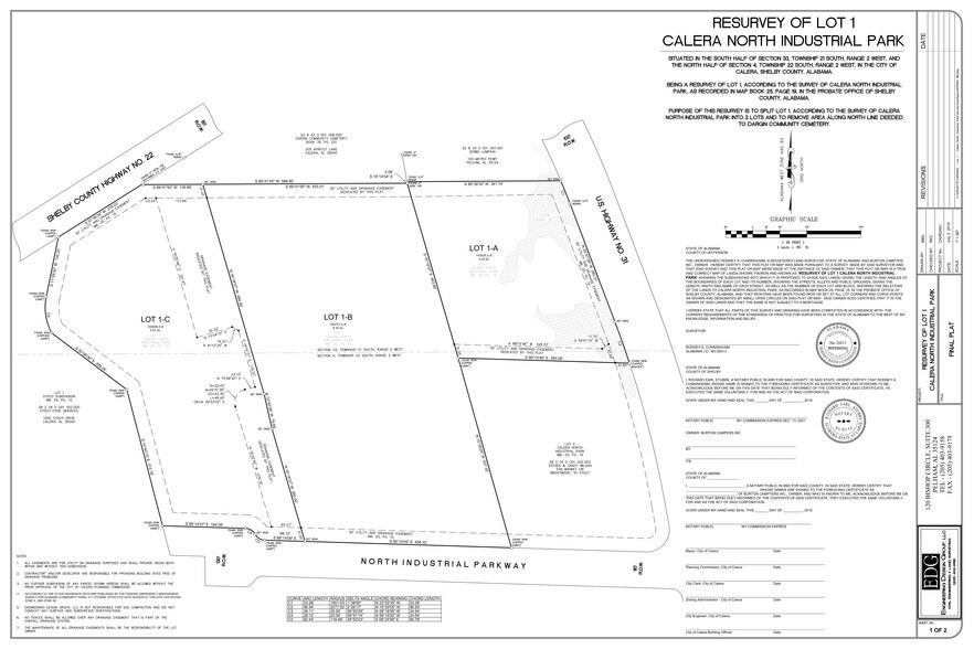 70 Industrial Pkwy Pky, Calera, AL à vendre - Plan de site – Image 2 sur 3