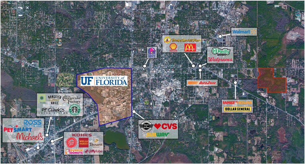 University Ave, Gainesville, FL à vendre - Aérien – Image 3 sur 3