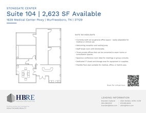 1639 Medical Center Pky, Murfreesboro, TN à louer Plan de site– Image 1 sur 1