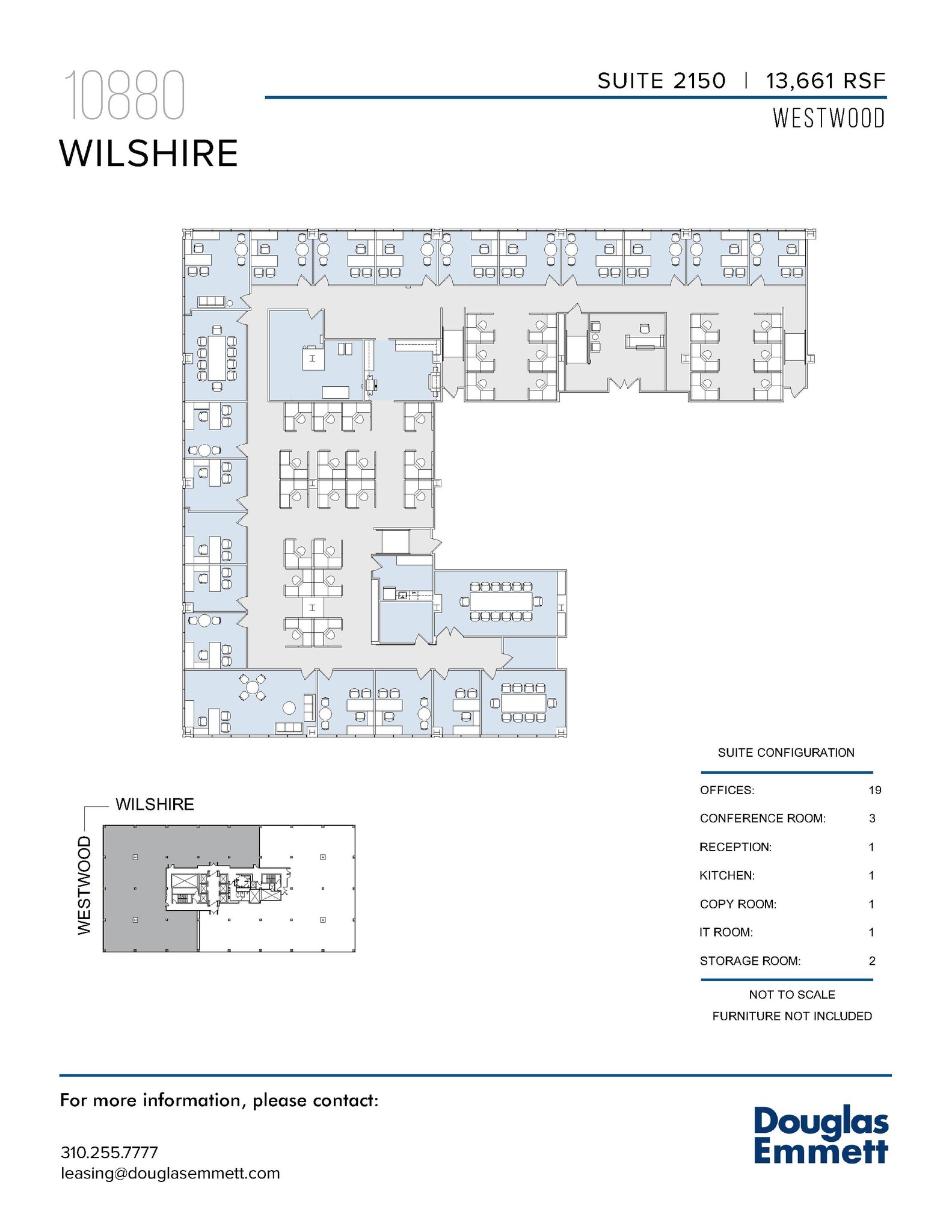 10880 Wilshire Blvd, Los Angeles, CA à louer Plan d’étage– Image 1 sur 1