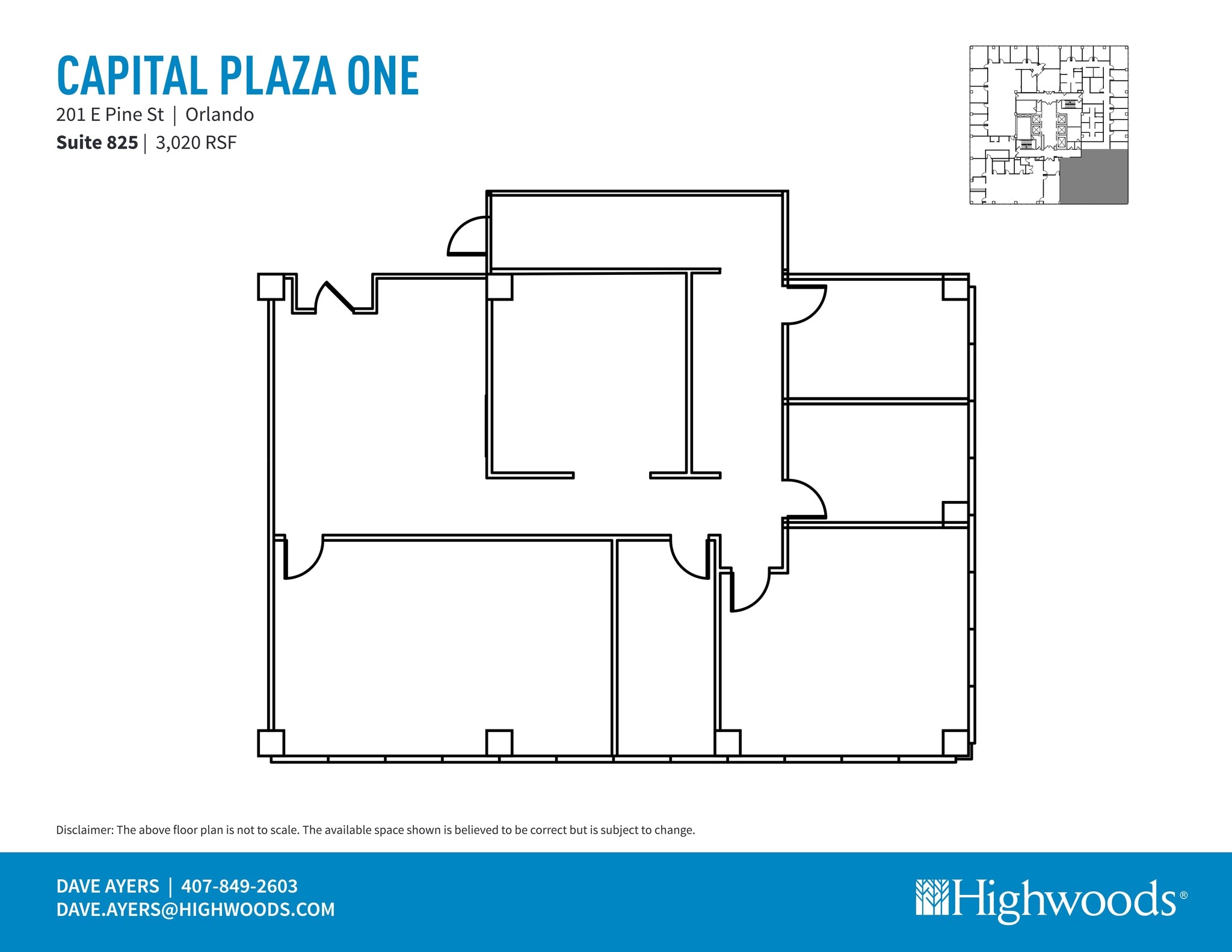 201 E Pine St, Orlando, FL à louer Plan de site– Image 1 sur 1